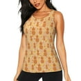 thumbnail image 1 of Fotbe Pineapples Womens Loose Fit Casual Flowy Slim-Fit Tank Tops Athletic Round Neck Trendy Sleeveless Summer Tops for Gym and Yoga-Small, 1 of 9