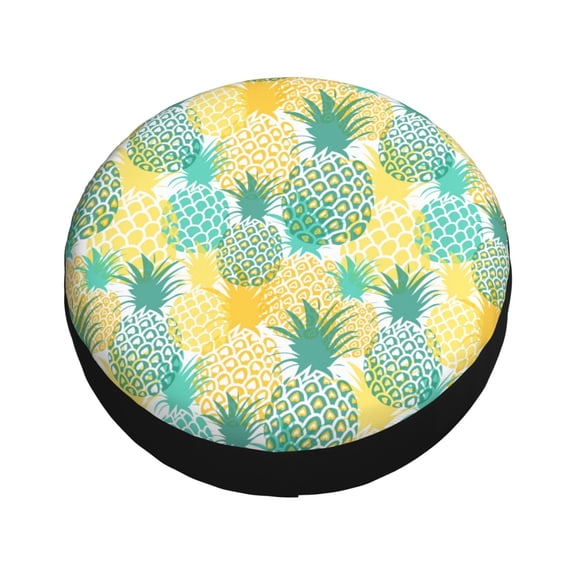 Fotbe Pineapples1 Spare Tire Cover Thickening Universal Fit for Jeep, Trailer, RV, SUV, Truck, Tough Tire Wheel Soft Cover-16 inch