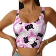 thumbnail image 1 of Fotbe Pink Girl Halloween Pattern Womens' Sports Bra Longline Wirefree Padded with Medium Support Sports Moisture-Wicking Workou Vest,Tank Top-Medium, 1 of 7