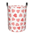 thumbnail image 1 of Fotbe Pink Hearts1 Laundry Basket with Handles, Waterproof Large Laundry Hamper, Wash Bag for Corner Dorm, Rolling Laundry Basket with Handles-Medium, 1 of 8