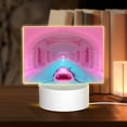 thumbnail image 1 of Fotbe Pink Shark Pool Fantasy Pattern Acrylic Night Light Gift with 3 Color ModesTouch-Sensitive LED Lamp Perfect Gift for Mother's Day, Birthday, or Christmas, 1 of 9