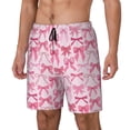 thumbnail image 1 of Fotbe Pink bows Men’s Swim Trunks Quick Dry Swim Shorts Board Shorts with Mesh Lining-3X-Large, 1 of 6