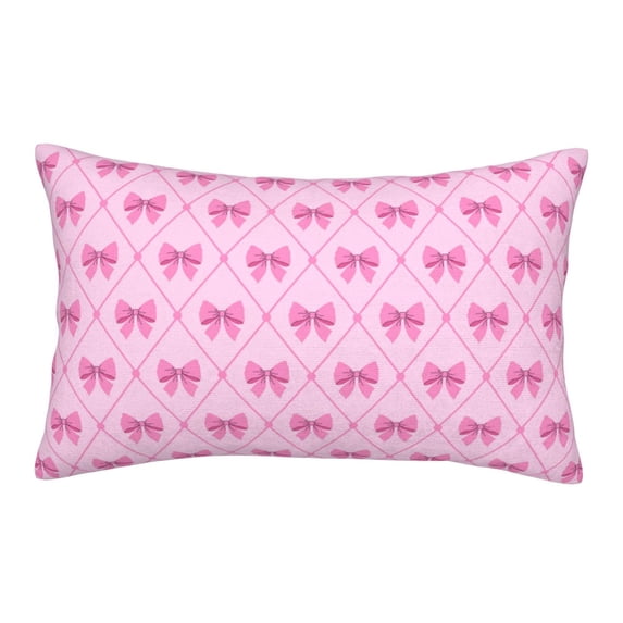 Fotbe Pink bows Pattern Pillow Cases - Envelope Closure - Luxury, Extra Soft, Cooling Pillow Covers - Wrinkle, Fade, Stain Resistant-16"x24"