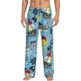 thumbnail image 1 of Fotbe Pirate Marine Animals Men's Pajama Pants,Sleepwear Pants,Pj Bottoms Drawstring And Pockets-XX-Large, 1 of 7