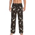 thumbnail image 1 of Fotbe Pirate Skulls Men's Pajama Pants,Sleepwear Pants,Pj Bottoms Drawstring And Pockets-Small, 1 of 7