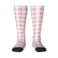 thumbnail image 1 of Fotbe Plaid Heart print Women's Men's Novelty Crew Socks Cotton Socks Knee High Socks for Walking,Running,Nurses,Pregnancy, 1 of 8