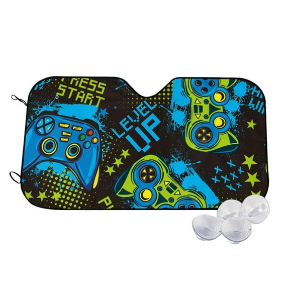 Fotbe Play Game Car Windshield Sunshade | Sun Visor Protector Front Window Shade, Keeps Out UV Rays, Keeps Your Vehicle Cool-Small