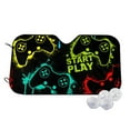 thumbnail image 1 of Fotbe Play Game Start Car Windshield Sunshade | Sun Visor Protector Front Window Shade, Keeps Out UV Rays, Keeps Your Vehicle Cool-Small, 1 of 7