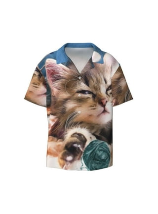 Cat Button Down Shirt