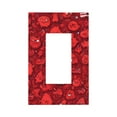 thumbnail image 1 of Fotbe Playful Red Cartoon Faces Print Duplex Receptacle Wall Plate, 1-Gang 5.0" x3.0" Wall Outlet Covers, Dual Outlet Faceplates Covers, Color-matched Screws Included-Style U, 1 of 6