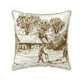thumbnail image 1 of Fotbe Plowed Field With Horses Pattern Velvet Decorative Throw Pillow Covers with Elegant Piping, Soft Plush Cushion Cover for Sofa, Bed, Car, Office-16"x16", 1 of 8