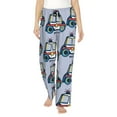 thumbnail image 1 of Fotbe Police Car Women's Pajama Pants,Sleepwear Pants,Pj Bottoms Drawstring And Pockets-Medium, 1 of 9