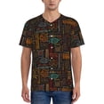 thumbnail image 1 of Fotbe Polynesian Turtles Baseball Jersey Shirt for Men and Women, Casual Short Sleeves Button Down T-Shirt-Small, 1 of 9