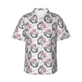 thumbnail image 1 of Fotbe Poodle Dog Hawaiian Shirt for Men Unisex Summer Beach Casual Short Sleeve Cotton Linen Button Down Shirts-X-Large, 1 of 9