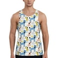 thumbnail image 1 of Fotbe Poodle Dog Pattern Men's Quick Dry Workout Tank Top Gym Muscle Tee Fitness Bodybuilding Sleeveless T Shirt Breathable Workout Shirt-4X-Large, 1 of 9