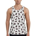 thumbnail image 1 of Fotbe Poodle Dog Pattern Men's Quick Dry Workout Tank Top Gym Muscle Tee Fitness Bodybuilding Sleeveless T Shirt Breathable Workout Shirt-Large, 1 of 9