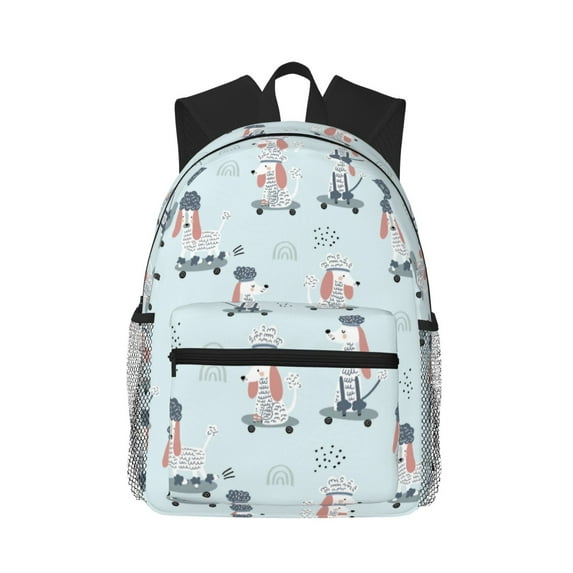 Fotbe Poodle Playing Skateboard Lightweight Casual Laptop Backpack for Men and Women, Daily use Waterproof backpack, Backpack for College