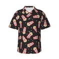 thumbnail image 1 of Fotbe Popcorn Hawaiian Shirt for Men Unisex Summer Beach Casual Short Sleeve Cotton Linen Button Down Shirts-3X-Large, 1 of 9