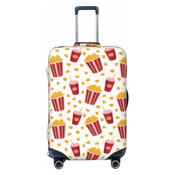 Fotbe Popcorn Luggage Cover Protector,Suitcase Protector,Scratch and Dirt Resistant,Fits 18-32 Inch Luggage-Small