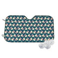 thumbnail image 1 of Fotbe Popcorn With Glasses Car Windshield Sunshade | Sun Visor Protector Front Window Shade, Keeps Out UV Rays, Keeps Your Vehicle Cool-, 1 of 7