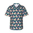 thumbnail image 1 of Fotbe Popcorn With Glasses Hawaiian Shirt for Men Unisex Summer Beach Casual Short Sleeve Cotton Linen Button Down Shirts-XX-Large, 1 of 9