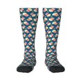 thumbnail image 1 of Fotbe Popcorn With Glasses print Women's Men's Novelty Crew Socks Cotton Socks Knee High Socks for Walking,Running,Nurses,Pregnancy, 1 of 8