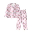 thumbnail image 1 of Fotbe Pug And Donut Pattern Long Sleeve Pajama Set for Women,Sleepwear Set,2-piece Loungewear Set,Soft PJs Comfy Nightwear with Pockets -XX-Large, 1 of 7