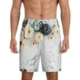 thumbnail image 1 of Fotbe Pumpkin And White Marble Pajama Shorts for Men, Men's Pajama Bottoms, Sleepwear,Short Pajama Pants-XX-Large, 1 of 9