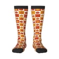 thumbnail image 1 of Fotbe Pumpkin Plaid print Women's Men's Novelty Crew Socks Cotton Socks Knee High Socks for Walking,Running,Nurses,Pregnancy, 1 of 8