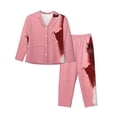 thumbnail image 1 of Fotbe Puppy Peeking Through Pink Pattern Long Sleeve Pajama Set for Women,Sleepwear Set,2-piece Loungewear Set,Soft PJs Comfy Nightwear with Pockets -Medium, 1 of 7