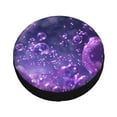 thumbnail image 1 of Fotbe Purple Bubble Abstract Art Spare Tire Cover Thickening Universal Fit for Jeep, Trailer, RV, SUV, Truck, Tough Tire Wheel Soft Cover-14 inch, 1 of 8