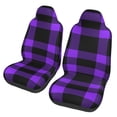 thumbnail image 1 of Fotbe Purple Buffalo Plaid Pattern Automotive Seat Covers for Cars Trucks and SUVs – Car Seat Covers for Front Seats,Protective Seat Covers,Vehicle Seat Covers, Set of 2, 1 of 1
