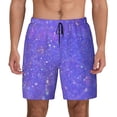 thumbnail image 1 of Fotbe Purple Glitter Men’s Swim Trunks Quick Dry Swim Shorts Board Shorts with Mesh Lining-XX-Large, 1 of 9