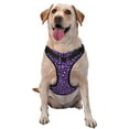 thumbnail image 1 of Fotbe Purple Leopard Pattern Dog Harness, No-Pull Pet Harness with 2 Leash Clips, Adjustable Soft Padded Dog Vest with Easy Control Handle for Large Dogs-Large, 1 of 6