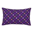 thumbnail image 1 of Fotbe Purple Mardi Gras Pillow Cases - Envelope Closure - Luxury, Extra Soft, Cooling Pillow Covers - Wrinkle, Fade, Stain Resistant-14"x20", 1 of 8