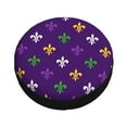 thumbnail image 1 of Fotbe Purple Mardi Gras Spare Tire Cover Thickening Universal Fit for Jeep, Trailer, RV, SUV, Truck, Tough Tire Wheel Soft Cover-15 inch, 1 of 9
