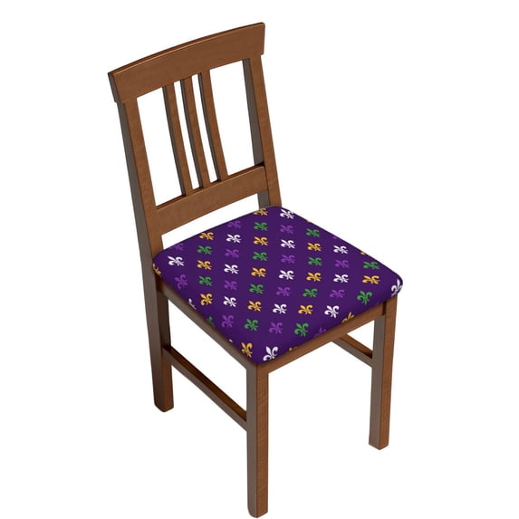Fotbe Purple Mardi Gras Velvet Stretch Couch Cushion Cover Plush Cushion Slipcover for Chair Cushion Furniture Protector Seat Cushion Sofa Cover-16.9in