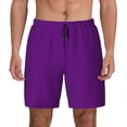thumbnail image 1 of Fotbe Purple Men’s Swim Trunks Quick Dry Swim Shorts Board Shorts with Mesh Lining-3X-Large, 1 of 9