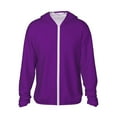 thumbnail image 1 of Fotbe Purple Men's Women's UPF 50+ Sun Protection Jacket Hooded Cooling Shirt with Pockets Hiking Outdoor Performance-, 1 of 9