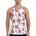 thumbnail image 1 of Fotbe Purple Mushroom Pattern Men's Quick Dry Workout Tank Top Gym Muscle Tee Fitness Bodybuilding Sleeveless T Shirt Breathable Workout Shirt-Medium, 1 of 9
