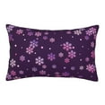 thumbnail image 1 of Fotbe Purple Snow Flakes Pillow Cases - Envelope Closure - Luxury, Extra Soft, Cooling Pillow Covers - Wrinkle, Fade, Stain Resistant-16"x24", 1 of 8