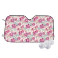 thumbnail image 1 of Fotbe Purple Watercolor Flowers Car Windshield Sunshade | Sun Visor Protector Front Window Shade, Keeps Out UV Rays, Keeps Your Vehicle Cool-Small, 1 of 7