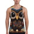 thumbnail image 1 of Fotbe Quirky Owl With Glasses Pattern Men's Quick Dry Workout Tank Top Gym Muscle Tee Fitness Bodybuilding Sleeveless T Shirt Breathable Workout Shirt-3X-Large, 1 of 9