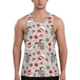 thumbnail image 1 of Fotbe Quirky Santa Reindeer Retro Wave Pattern Men's Quick Dry Workout Tank Top Gym Muscle Tee Fitness Bodybuilding Sleeveless T Shirt Breathable Workout Shirt-Large, 1 of 9