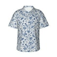 thumbnail image 1 of Fotbe Rabbit And Butterfly Hawaiian Shirt for Men Unisex Summer Beach Casual Short Sleeve Cotton Linen Button Down Shirts-X-Large, 1 of 9