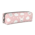 thumbnail image 1 of Fotbe Rabbit And Cloud Pattern Leather Pencil Case, Pencil Pouch with Durable Zipper, Compact and Stylish Organizer for Stationery, Art Supplies, Travel Essentials, 1 of 7