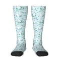 thumbnail image 1 of Fotbe Rabbit And Dragonfly print Women's Men's Novelty Crew Socks Cotton Socks Knee High Socks for Walking,Running,Nurses,Pregnancy, 1 of 9