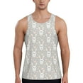 thumbnail image 1 of Fotbe Rabbit And Heart Pattern Men's Quick Dry Workout Tank Top Gym Muscle Tee Fitness Bodybuilding Sleeveless T Shirt Breathable Workout Shirt-, 1 of 9