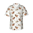 thumbnail image 1 of Fotbe Rabbit And Squirrel Hawaiian Shirt for Men Unisex Summer Beach Casual Short Sleeve Cotton Linen Button Down Shirts-3X-Large, 1 of 5