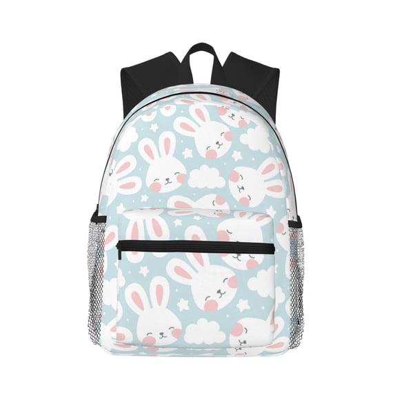 Fotbe Rabbit And Star Lightweight Casual Laptop Backpack for Men and Women, Daily use Waterproof backpack, Backpack for College